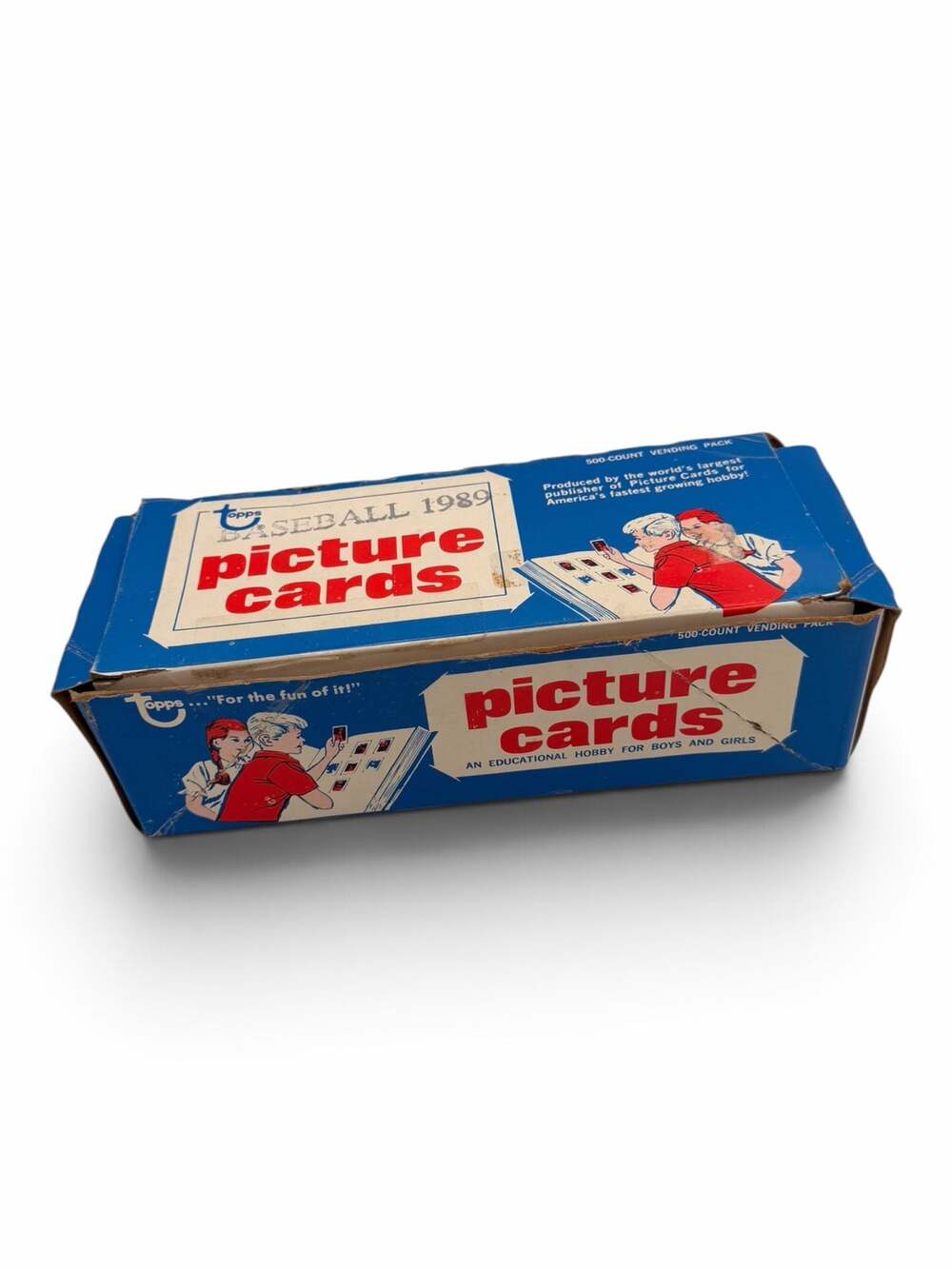 1989 Topps Baseball Picture Cards 500-Count Empty Vending Box